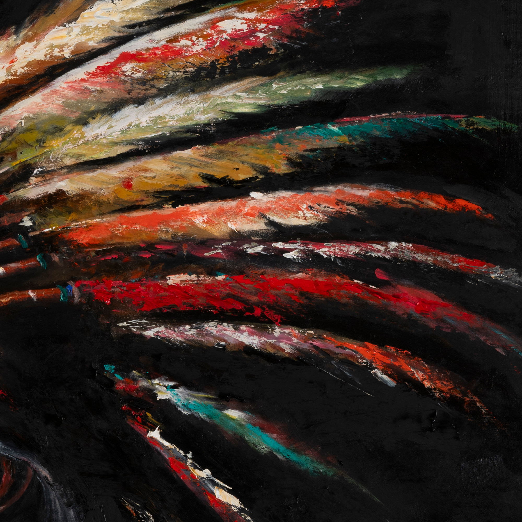 Chief — close-up detail, oil on canvas, Galit Cohen