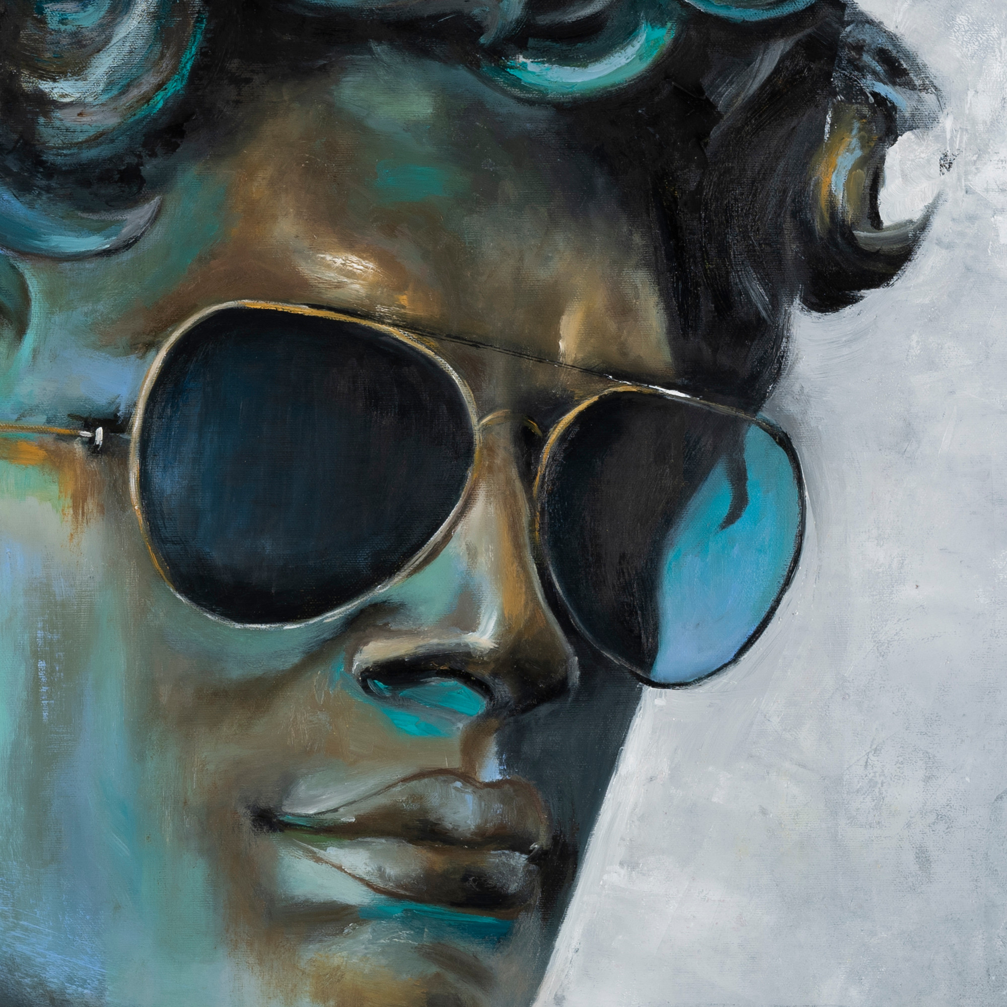 Dave — close-up detail, oil on canvas, Galit Cohen