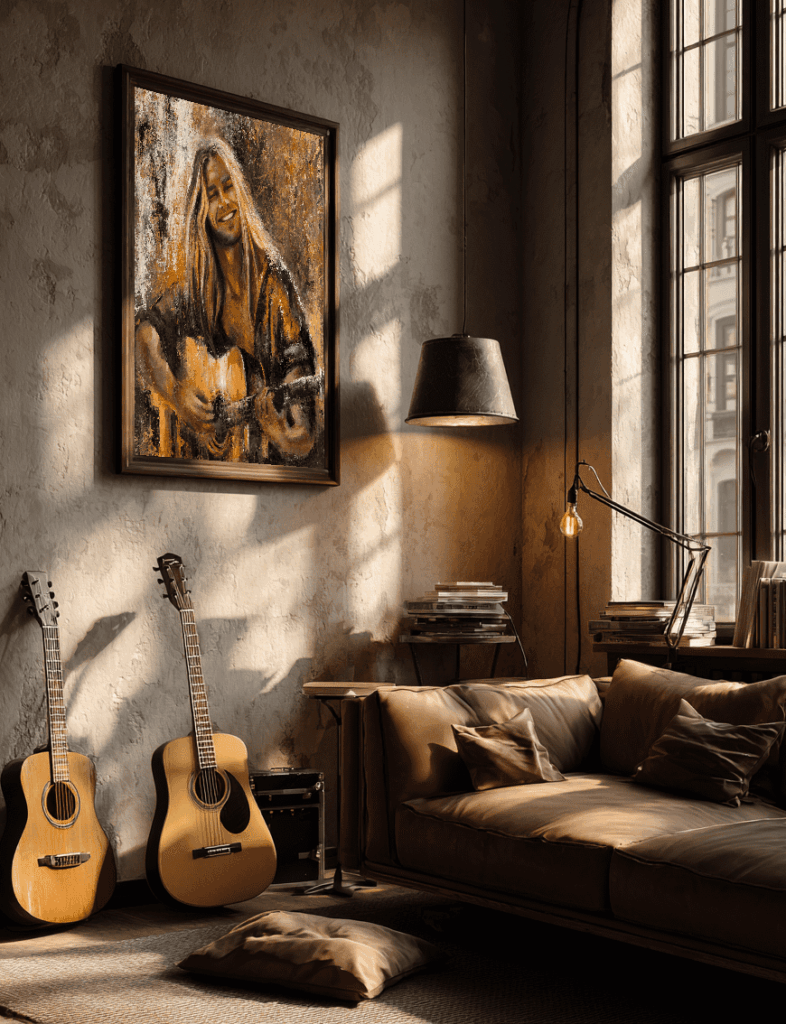 Tony — oil painting by Galit Cohen in an illustrative interior