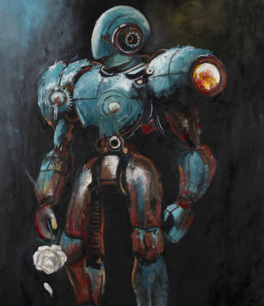 Anima 424 — oil painting by Galit Cohen in an illustrative interior