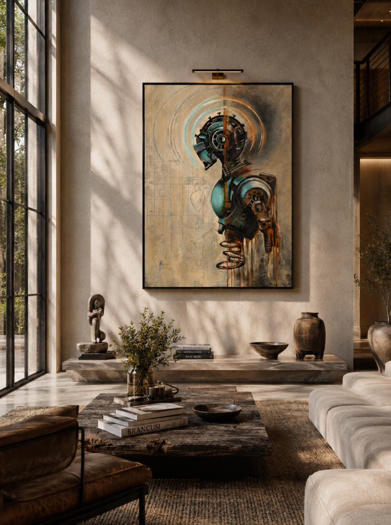 Heart 32 — oil painting by Galit Cohen in an illustrative interior