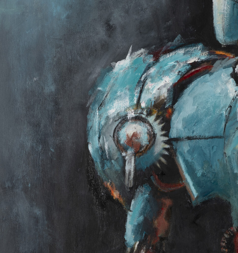 Anima 424 — detail of the oil painting by Galit Cohen