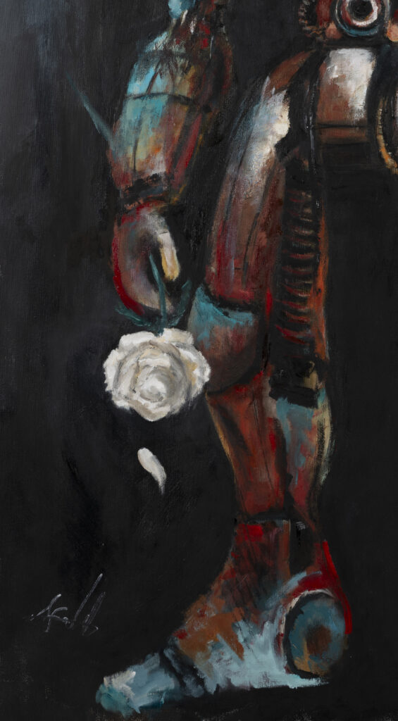 Anima 424 — detail of the oil painting by Galit Cohen