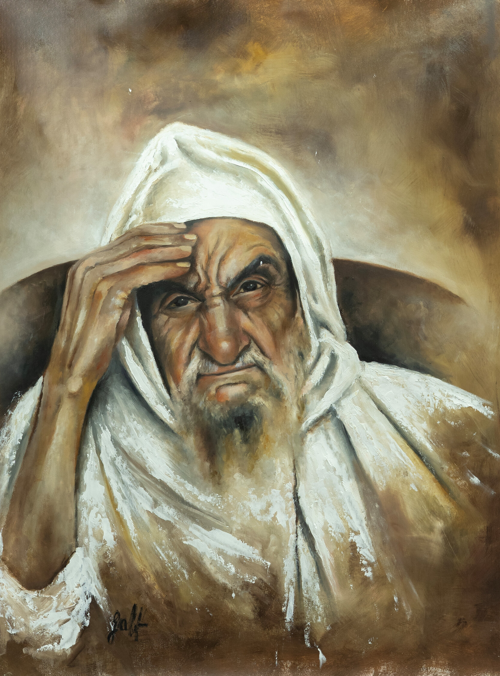 באבא סאלי, ציור שמן מאת גלית כהן