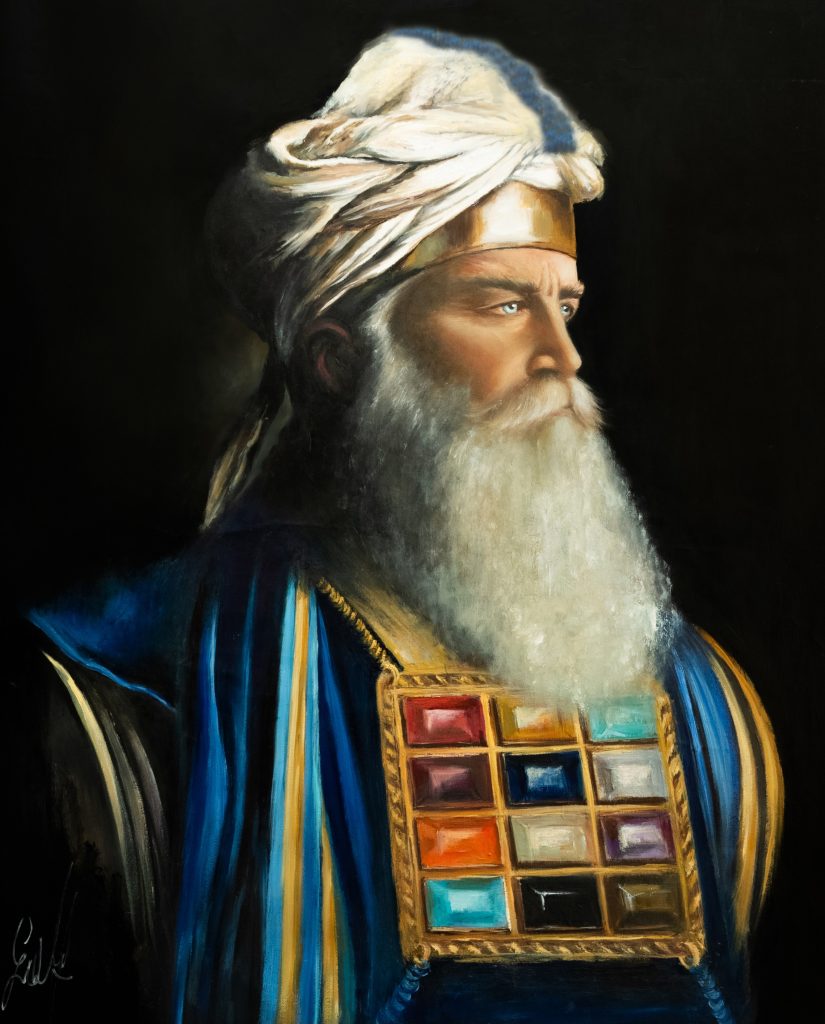 סדר העבודה – הכהן הגדול, ציור שמן מאת גלית כהן