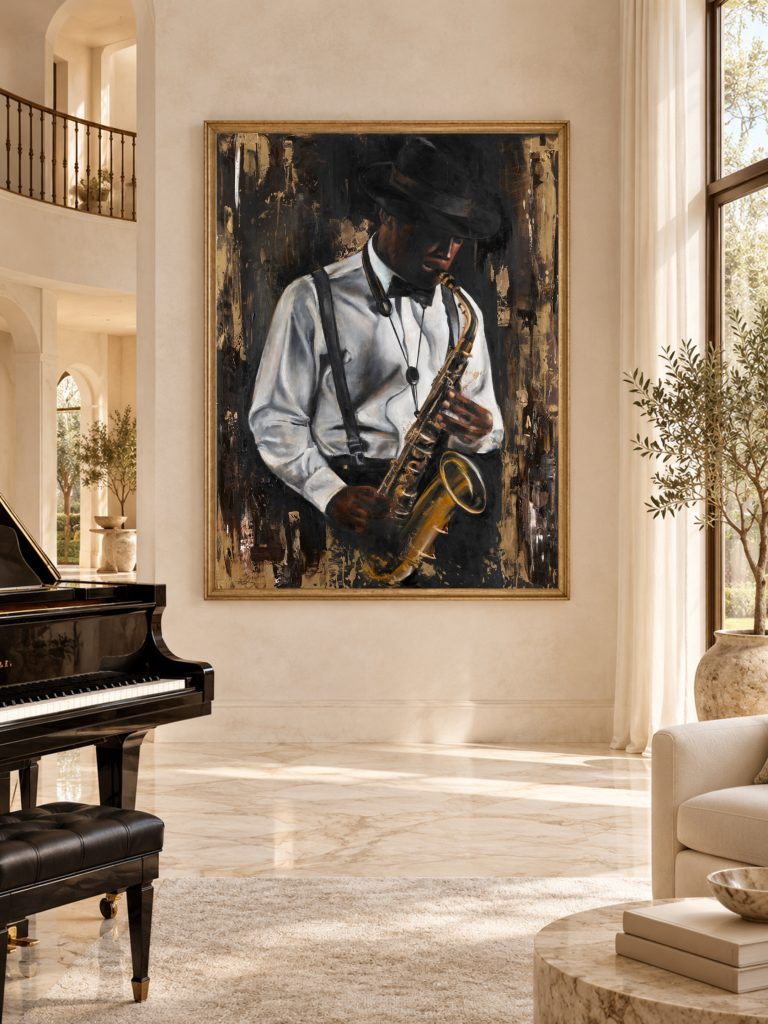 Soul in Oil by Galit Cohen in a music lounge