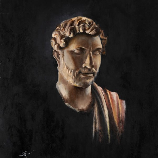 After the Marble, an original oil painting of a Roman marble bust by Galit Cohen